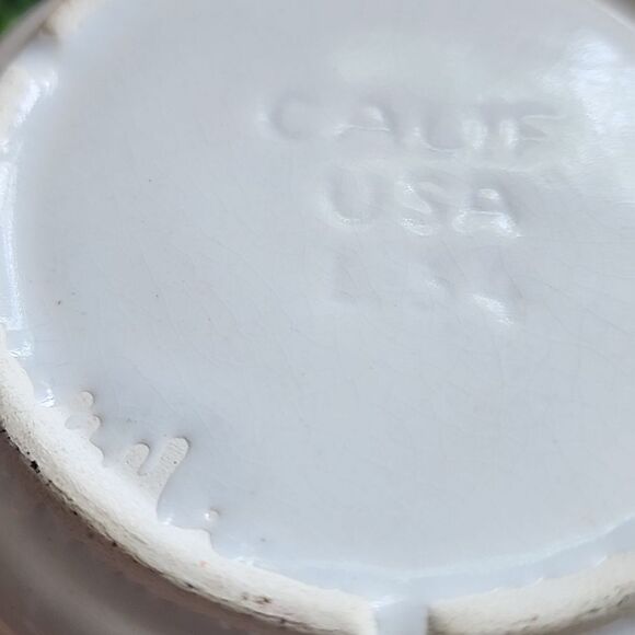 Vintage 60's Ceramic Leaf Shaped Lid With Bowl - Picture 12 of 12